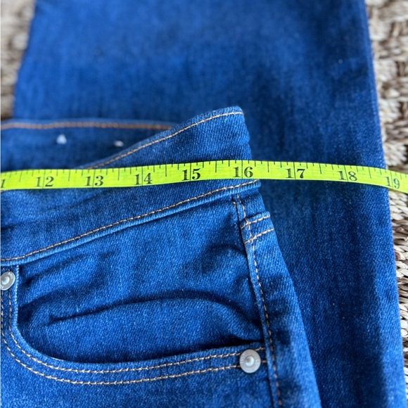 Loft the boot raw hem Stylish Blue Denim Jeans Sz 10 - Picture 8 of 11